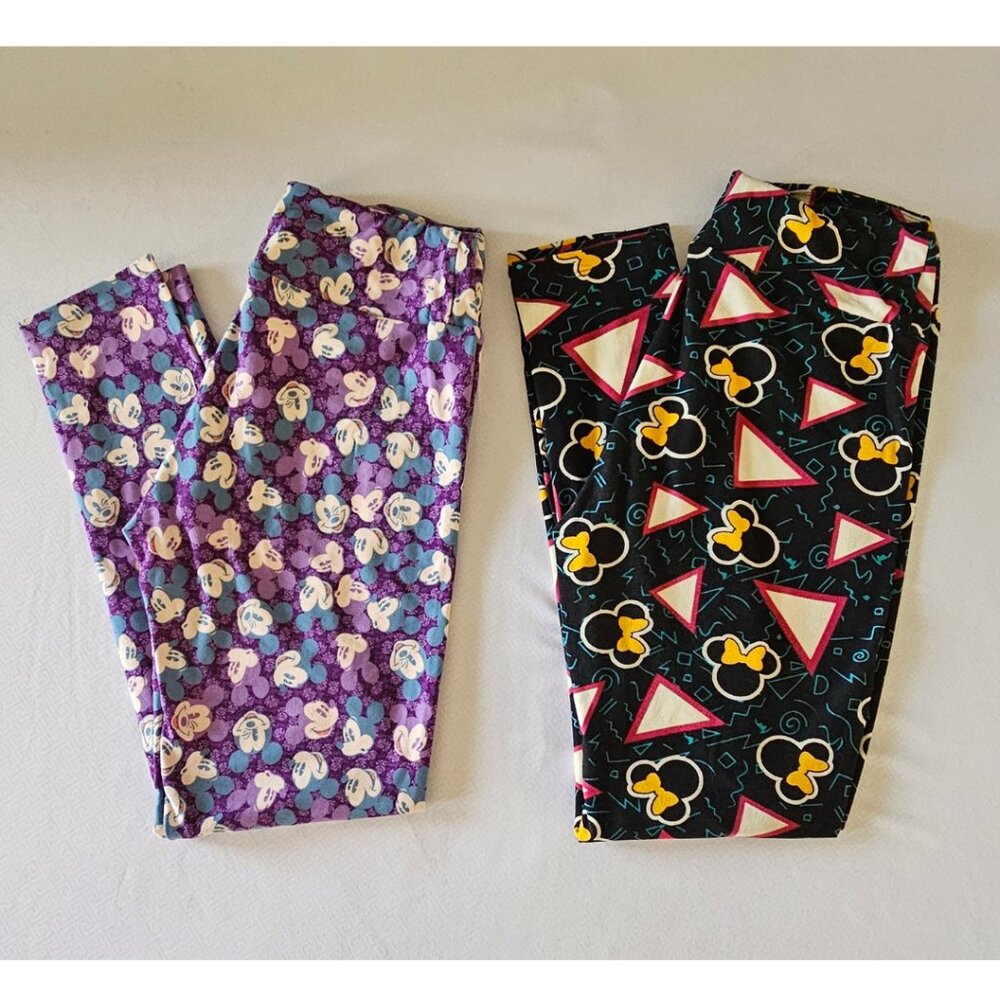 LuLaroe Mickey Mouse Leggings 2 Pairs OS